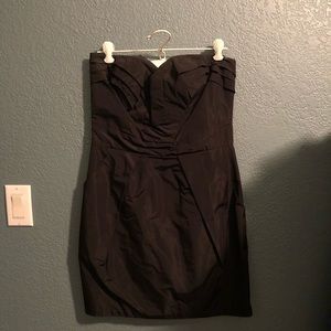 Black strapless dress